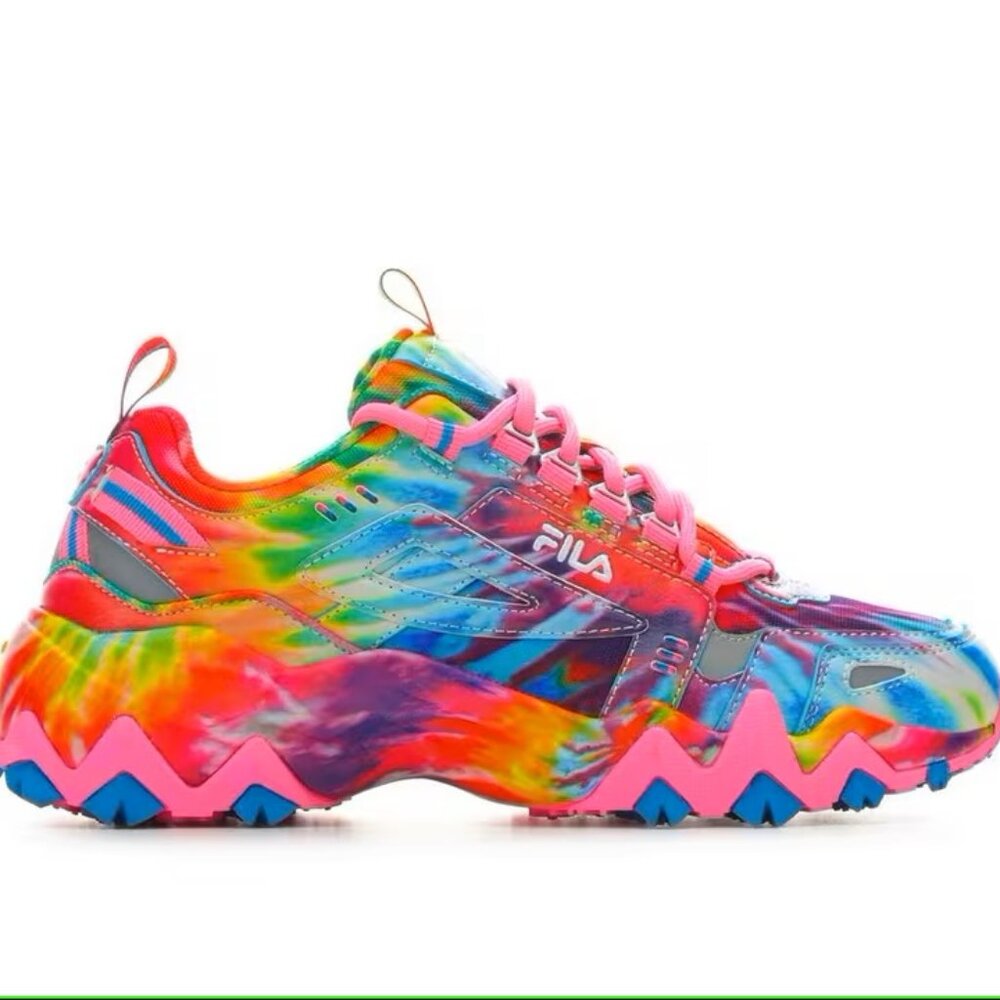 FILA Oakmont TR Retro Pink/Tie Dye Sneakers  -  8  -  NWOT